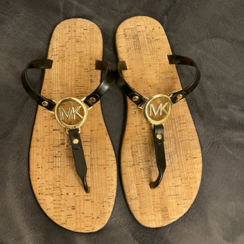 Michael Kors Sandals - Black & Gold [Women's Size 10]